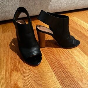 Aldo open toe sling back booties